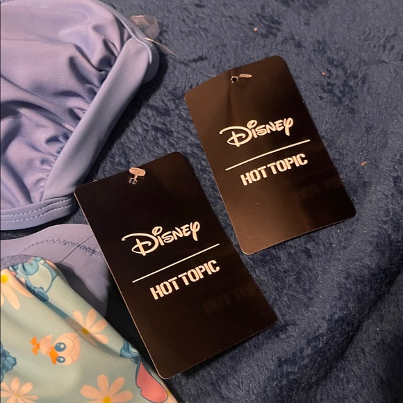 NWT Hot Topic Disney Stitch & Ducks Blue and Purple Swimwear - Picture 2 of 14